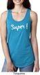 Super White Print Ladies Ideal Tank Top