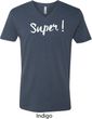 Super White Print Mens V-Neck Shirt