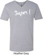 Super White Print Mens V-Neck Shirt