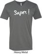 Super White Print Mens V-Neck Shirt