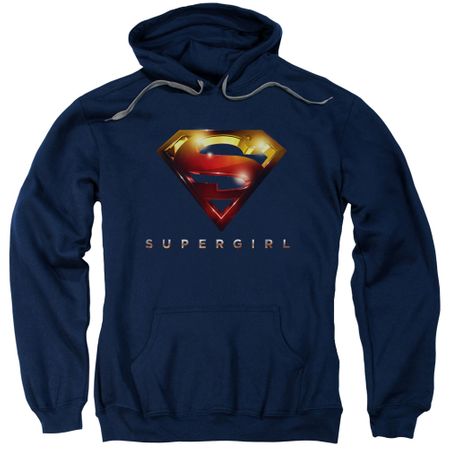 Supergirl Hoodie Logo Glare Navy Blue Sweatshirt Hoody