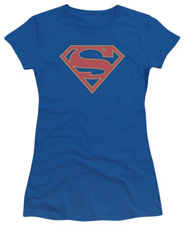 Supergirl Juniors Shirt Logo Royal Blue T-Shirt