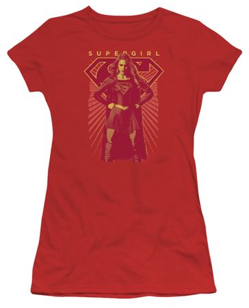 Supergirl Juniors Shirt Ready Set Red T-Shirt
