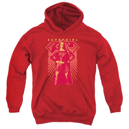 Supergirl Kids Hoodie Ready Set Red Youth Hoody