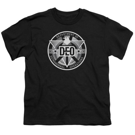 Supergirl Kids Shirt DEO Symbol Black T-Shirt
