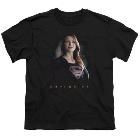Supergirl Kids Shirt Standing Tall Black T-Shirt
