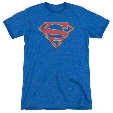 Supergirl Logo Royal Blue Ringer Shirt