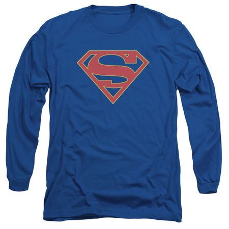Supergirl Long Sleeve Shirt Logo Royal Blue Tee T-Shirt