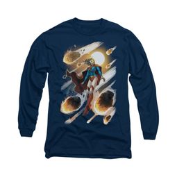 Supergirl Shirt #1 Long Sleeve Navy Blue Tee T-Shirt