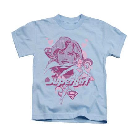 Supergirl Shirt DC Comics Kids Light Blue Youth Tee T-Shirt