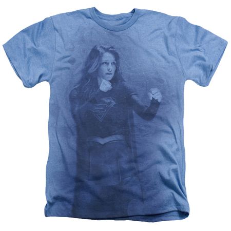 Supergirl Shirt Girl Of Steel Heather Light Blue T-Shirt