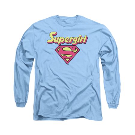 Supergirl Shirt I'm A Supergirl Long Sleeve Carolina Blue Tee T-Shirt