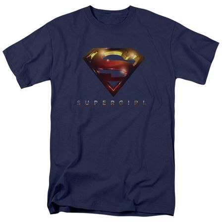 Supergirl Shirt Logo Glare Navy Blue T-Shirt