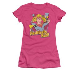 Supergirl Shirt Positively Rad Juniors Hot Pink Tee T-Shirt