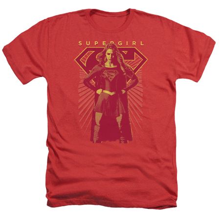 Supergirl Shirt Ready Set Heather Red T-Shirt