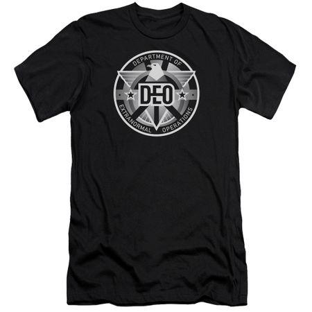 Supergirl Slim Fit Shirt DEO Symbol Black T-Shirt