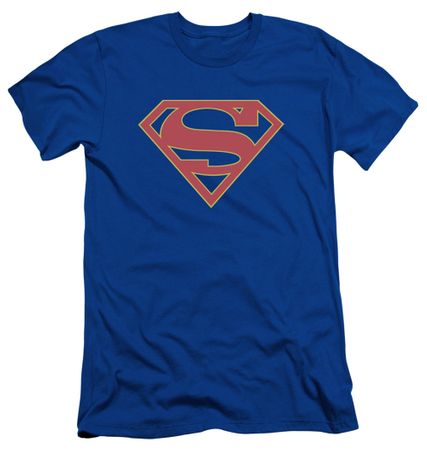 Supergirl Slim Fit Shirt Logo Royal Blue T-Shirt