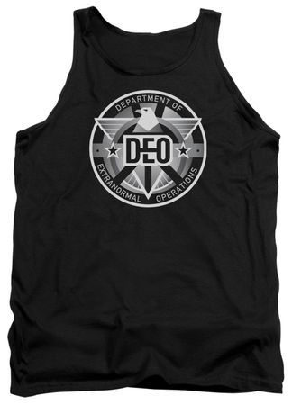Supergirl Tank Top DEO Symbol Black Tanktop