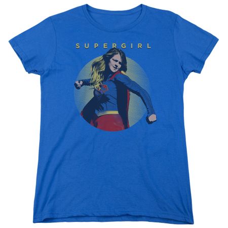 Supergirl Womens Shirt Classic Hero Royal Blue T-Shirt
