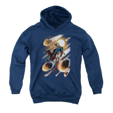 Supergirl Youth Hoodie #1 Navy Blue Kids Hoody