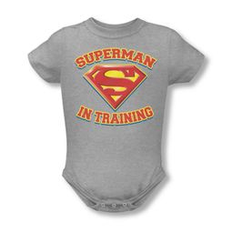 Superman Baby Romper In Training Athletic Heather Infant Babies Creeper