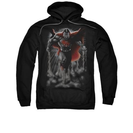 Superman Hoodie Above The Clouds Black Sweatshirt Hoody
