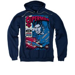 Superman Hoodie Action Packed Navy Sweatshirt Hoody