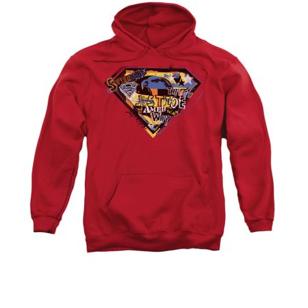 Superman Hoodie American Way Red Sweatshirt Hoody
