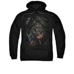 Superman Hoodie Battle Black Sweatshirt Hoody