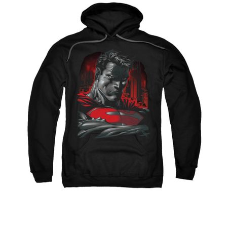 Superman Hoodie Bust Black Sweatshirt Hoody