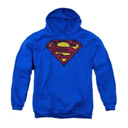 Superman Hoodie Charcoal Shield Royal Blue Sweatshirt Hoody