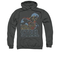 Superman Hoodie Colored Lines Charcoal Sweatshirt Hoody Superman Hoodie Colored Lines Charcoal Sweatshirt Hoody