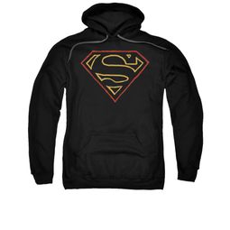 Superman Hoodie Colored Shield Black Sweatshirt Hoody