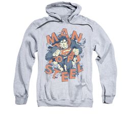 Superman Hoodie Coming Through Athletic Heather Sweatshirt Hoody