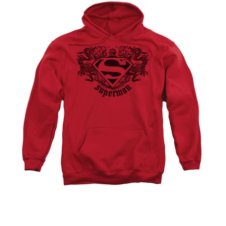Superman Hoodie Dragons Red Sweatshirt Hoody