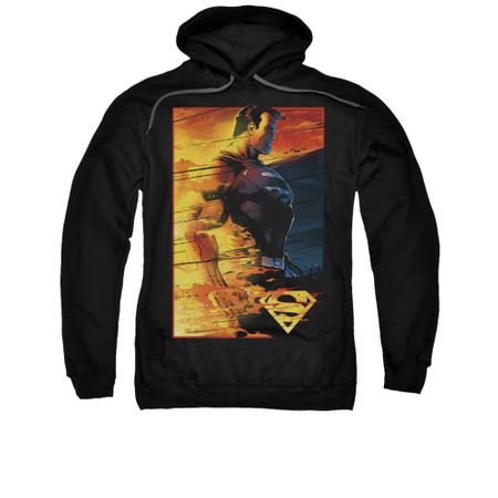Superman Hoodie Fireproof Black Sweatshirt Hoody
