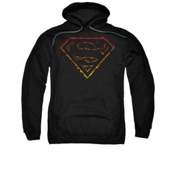 Superman Hoodie Flame Outlined Black Sweatshirt Hoody Superman Hoodie Flame Outlined Black Sweatshirt Hoody
