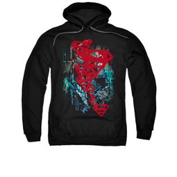 Superman Hoodie Gritty Black Sweatshirt Hoody