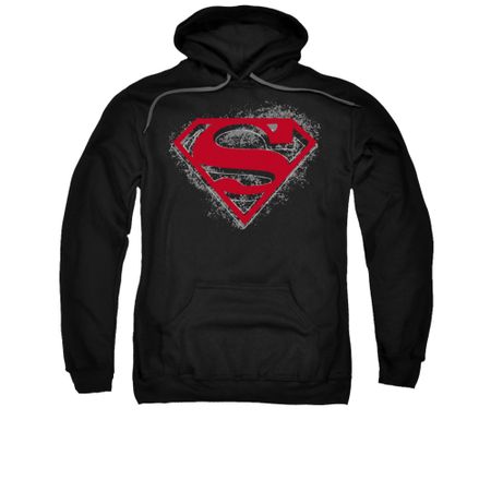 Superman Hoodie Hardcore Noir Black Sweatshirt Hoody