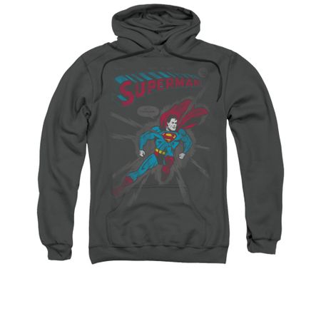 Superman Hoodie It Tickles Charcoal Sweatshirt Hoody