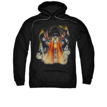 Superman Hoodie Laser Eyes Black Sweatshirt Hoody