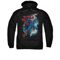 Superman Hoodie Lightning Black Sweatshirt Hoody