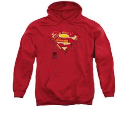 Superman Hoodie Mech Shield Red Sweatshirt Hoody