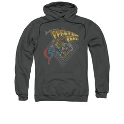 Superman Hoodie Phantom Zone Charcoal Sweatshirt Hoody