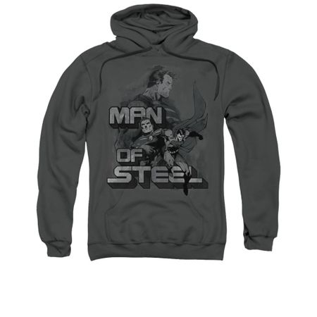 Superman Hoodie Poses Charcoal Sweatshirt Hoody