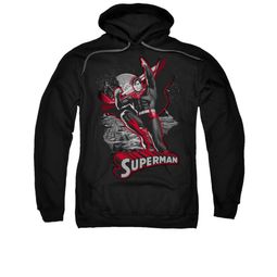 Superman Hoodie Red & Gray Black Sweatshirt Hoody