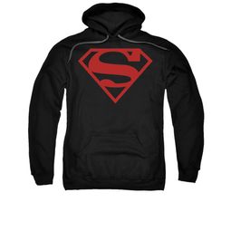 Superman Hoodie Red Shield Black Sweatshirt Hoody