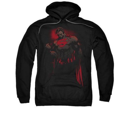 Superman Hoodie Red Son Black Sweatshirt Hoody