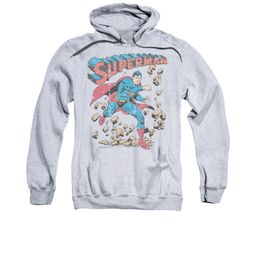 Superman Hoodie Rocks Athletic Heather Sweatshirt Hoody