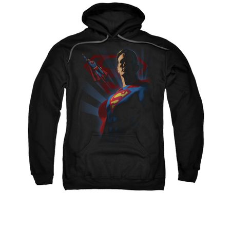 Superman Hoodie Shadows Black Sweatshirt Hoody